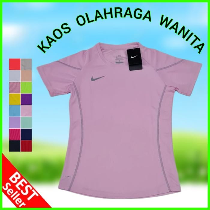 KAOS OLAHRAGA WANITA LENGAN PENDEK RUNNING SHIRT BAJU SENAM SPORT WEAR