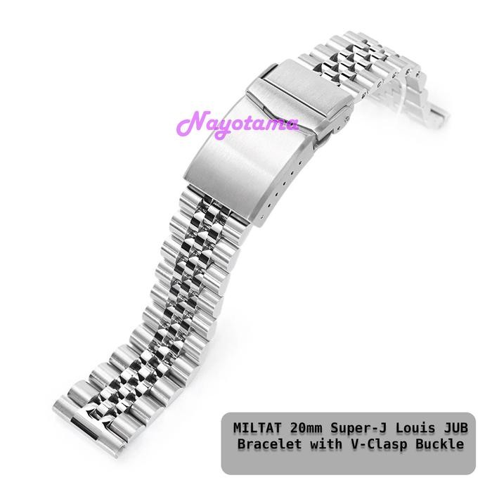 20mm MILTAT Super-J Louis JUB Rantai Jubilee Straight-End with V-Clasp