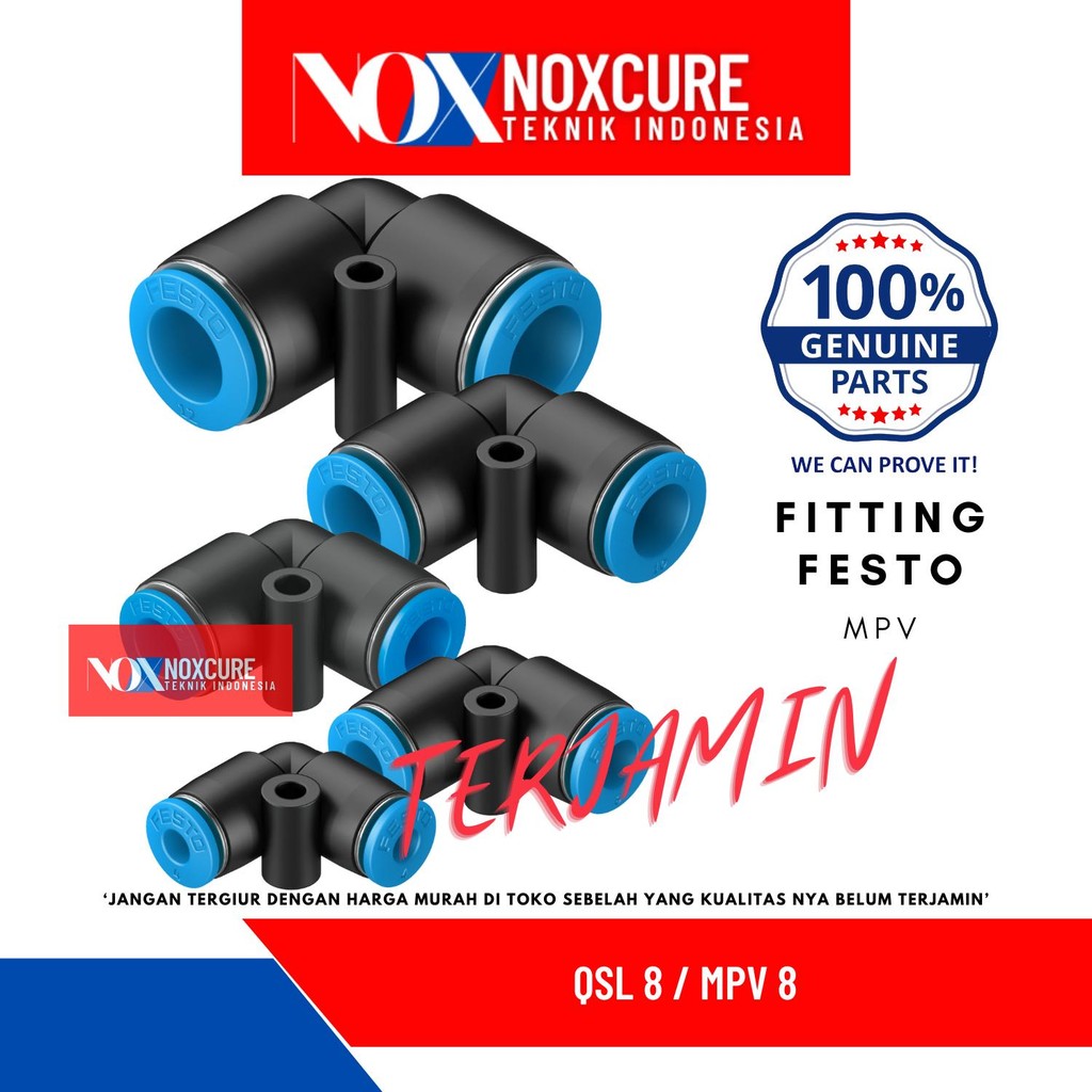QSL 8 FITTING FESTO MPV 8 MM FITTING SELANG ELBOW SIZE 8 MM