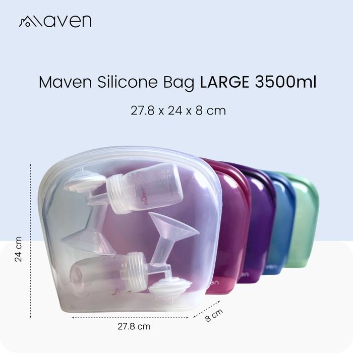 ID'' MAVEN LARGE (3500ML) SILICONE BAG FOOD GRADE & LEAKPROOF