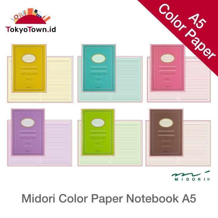 

tersedia midori color paper notebook a5