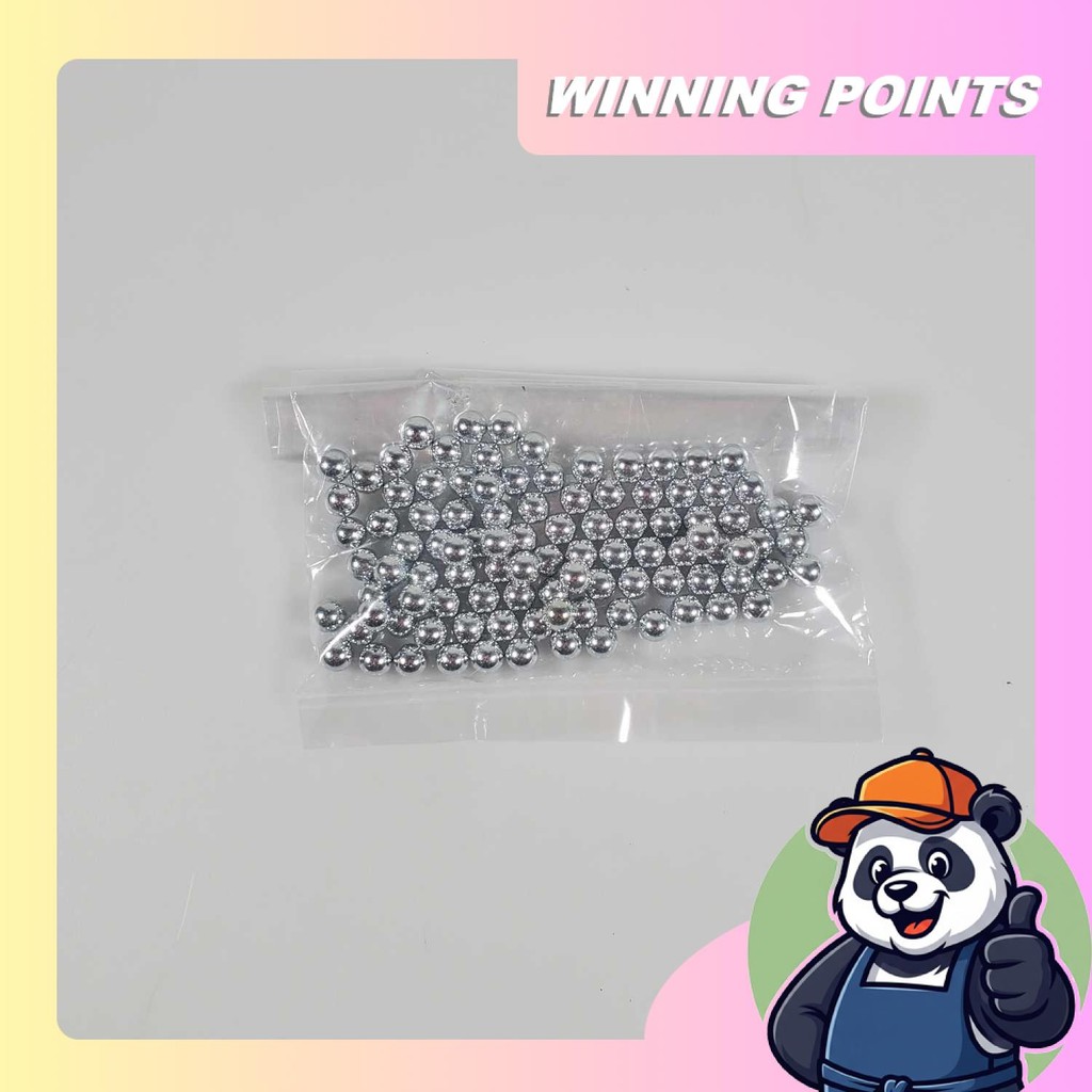 ISI 100 Peluru Ketapel Bola Bearing Sepeda Steel Balls 6mm - OU6