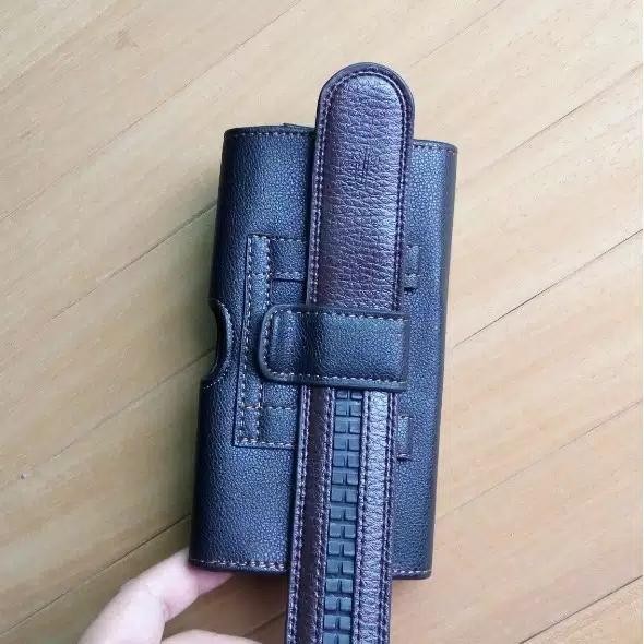 Sarung Hp Dompet Hp Pinggang Kulit Asli Import Horizontal