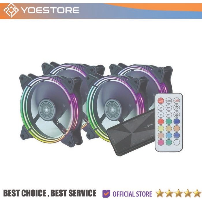 FAN CASE LED ALSEYE HALO 5.0 A-RGB ARGB 4 FAN 120MM KIT CONTROLLER