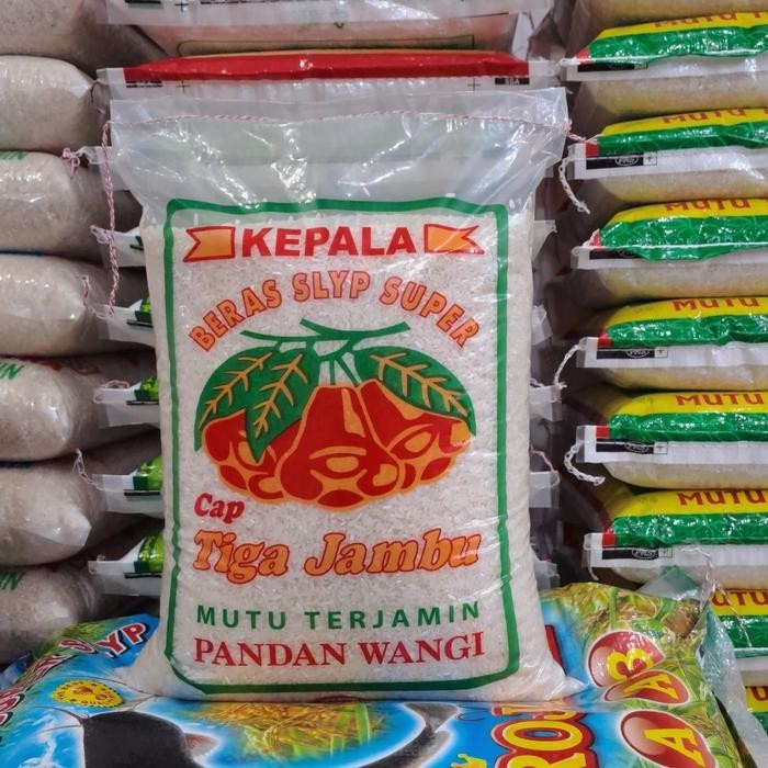 

New beras tiga jambu panda wangi 5 kg asli Ready