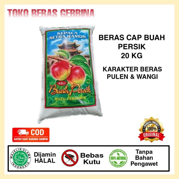 

Promo Terlaris Beras Cap Buah Persik Beras Wangi 20Kg Ready