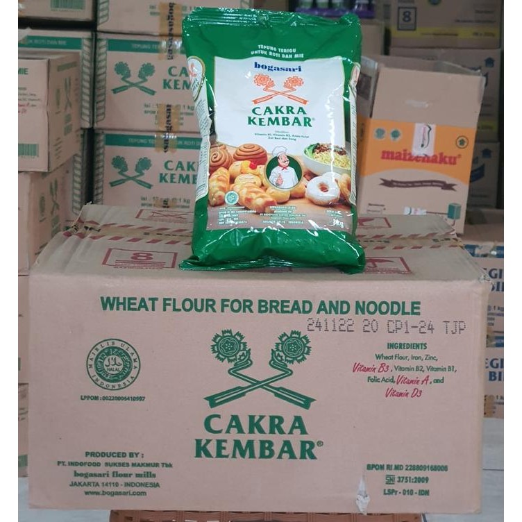 

Terbaru Tepung Cakra Kembar Premium 1 kg, 1 karton Ready