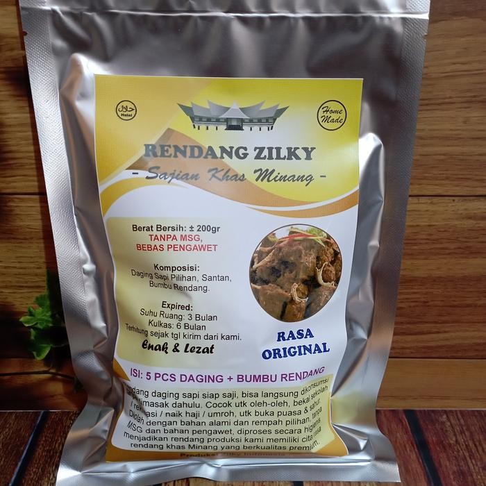 

Promo Terlaris Rendang Minang Zilky Khas Asli Padang Randang Sapi Bumbu Original Ori Pedas Pedes