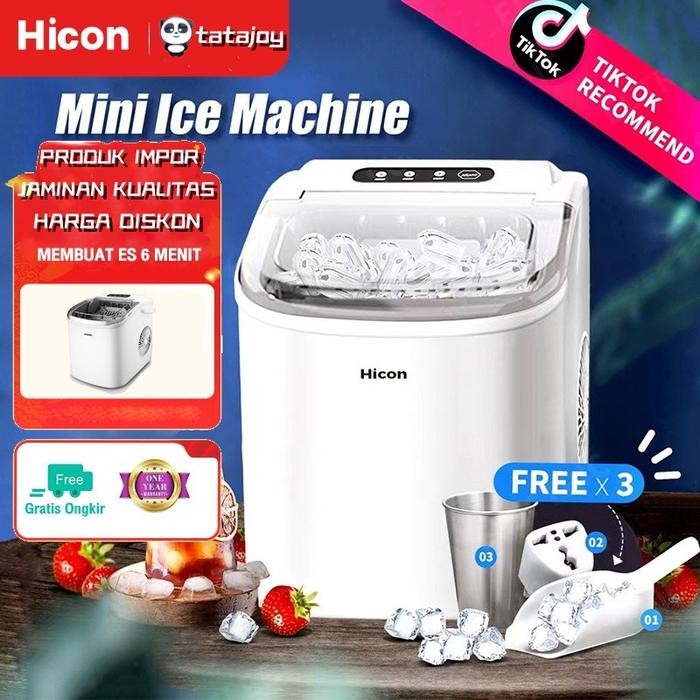 Pembuat Es Batu Es Hikvision 15Kg/Hari Es Kristal