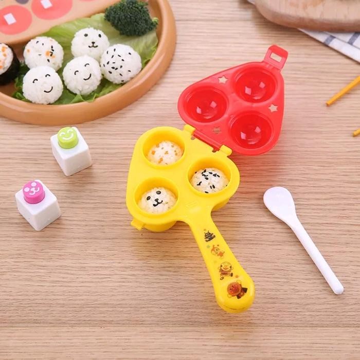 Khusus Gosend Cetakan Nasi Bento Bola Mini / Set Cetakan Nasi Bento Bentuk Bola Mini