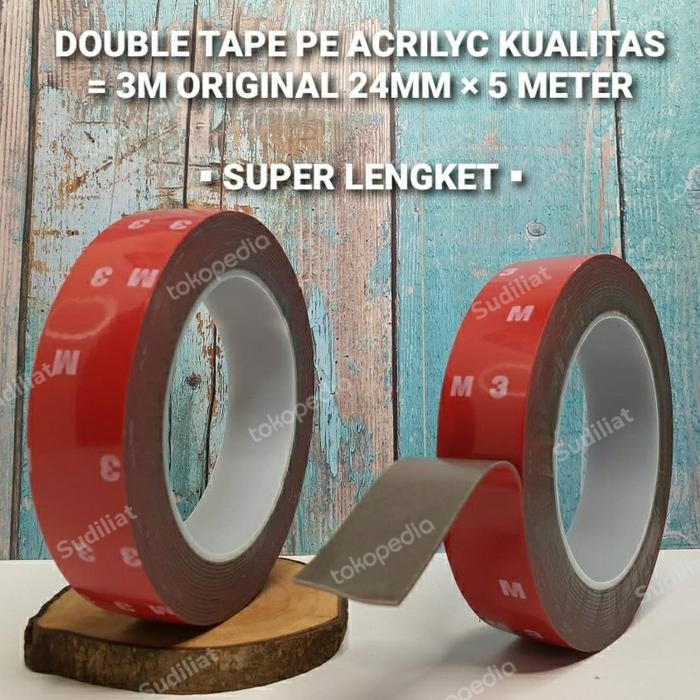 

ID DOUBLE TAPE PE ACRILYC KUALITAS 3M - ORIGINAL 24MM 5M SUPER LENGKET