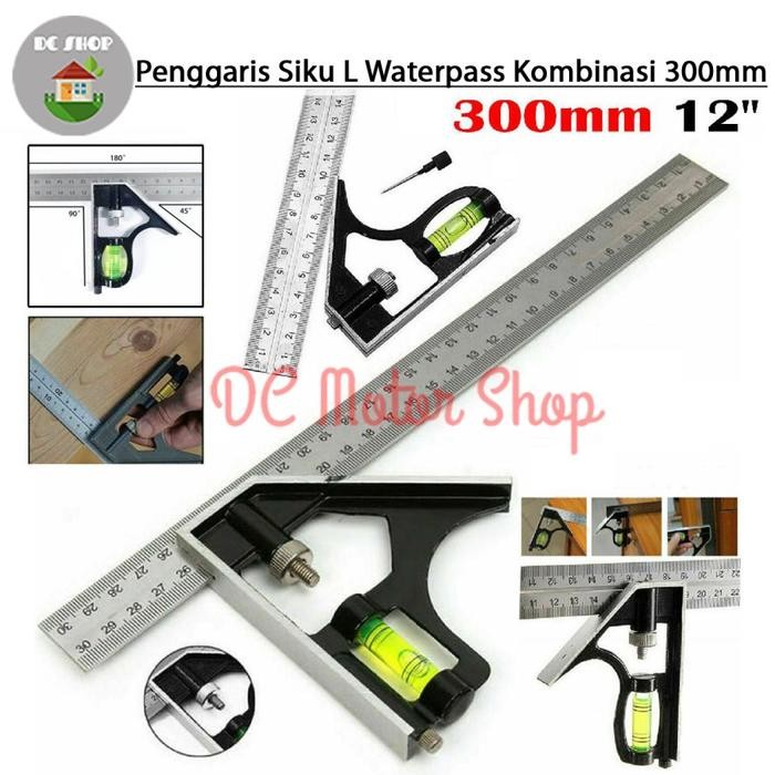 

ID PENGGARIS SIKU L KOMBINASI WATERPASS COMBINATION SQUARE RULER SUDUT