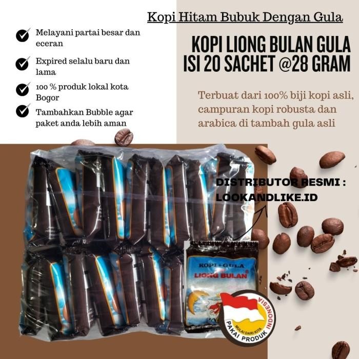 

KOPI LIONG BULAN PLUS GULA 28 GR (ISI 20 SACHET)