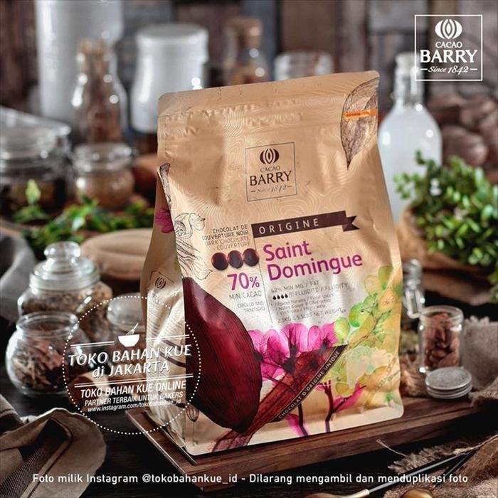 

Neww Cacao Barry St Domingue Repack 100gr 70% Dark Chocolate Couverture Coklat Baking Coin Cokelat