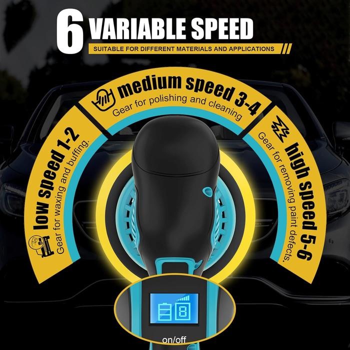 Mantab Mesin Poles Baterai Tanpa Kabel / Alat Mesin Poles Body Mobil Motor Penghilang Baret Lecet