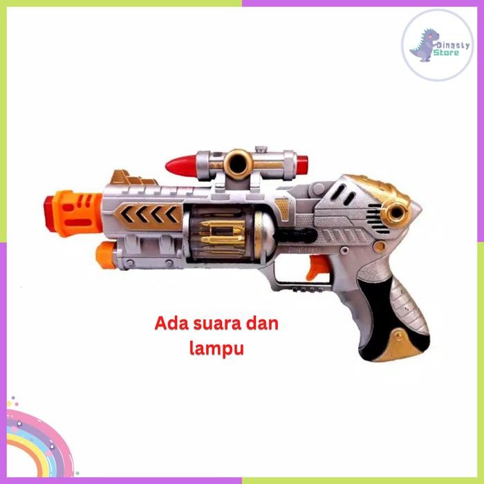 Playgro - Mainan Pistol Laser Bunyi Dan Lampu Baterai Anak Laki-Laki Tembak