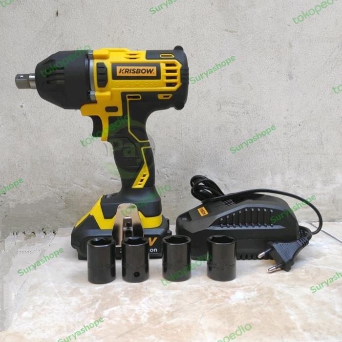 Paling Murah Baterai For Krisbow Cordless Impact Drill 18V 2Ah Irab182