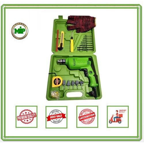Hemat Tekiro Ryu Set Mesin Bor Listrik 10 Mm 22 Pcs Rdr10-3Reb