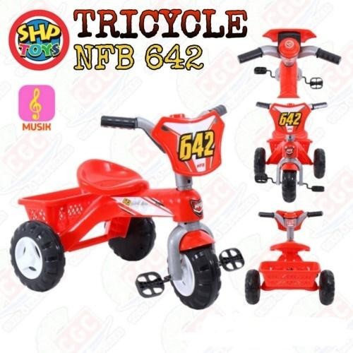 Shp Nfb 642 Sepeda Roda Tiga Anak Musik Sepeda Anak-Anak Plastik Ride On Toys