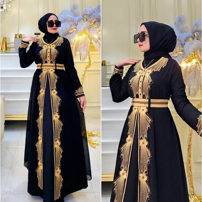 (Dira Fashion Shop) Abaya Dayana Dress Gamis Muslim Dewasa