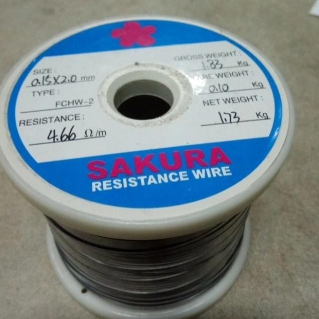 KAWAT NIKELIN 0,15 X2mm TEBAL 0,15MM LEBAR 2 MM BERAT 7 ons