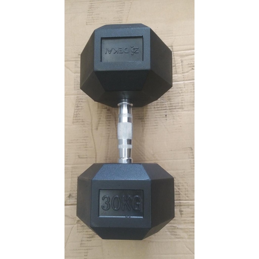 Dumbell Rubber Hexa Hexagon Dumbell Hexagonal 20 KG - 40 KG - DEKAI