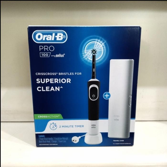 

Oral-B Pro 100 Superior Clean Cross Action/ Sikat Gigi Listrik