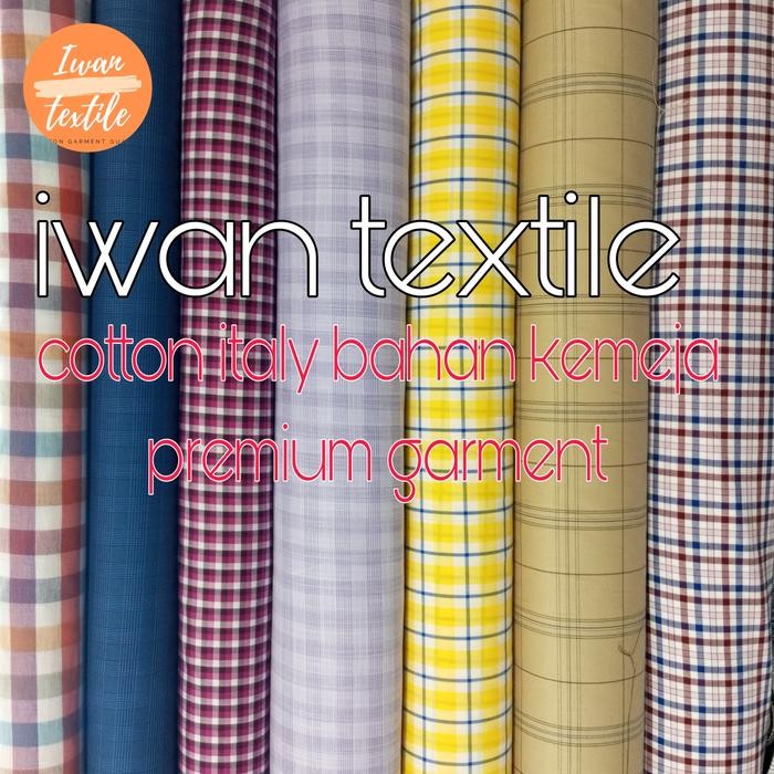 

Kain Katun Premium Katun Italy / Kain Katun Bahan Kemeja / Kain Katun Meteran / Bahan Baju Hem Koko