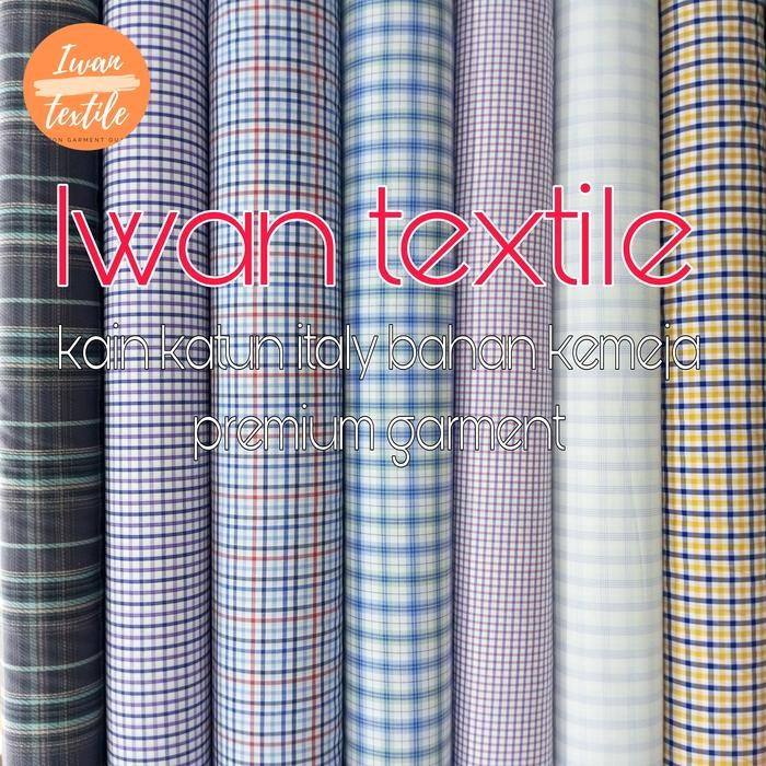 

Katun Kotak Kotak Bahan Kemeja Pria Wanita / Kantoran