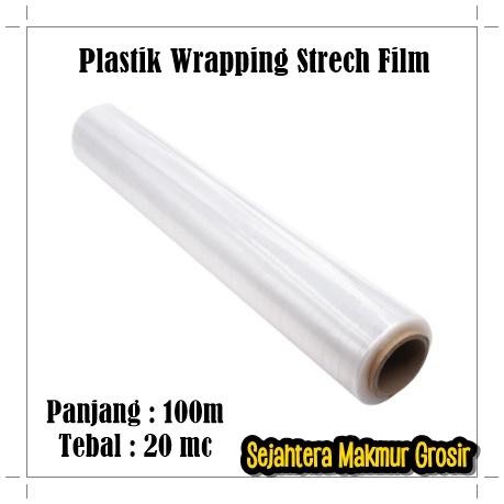 plastik wrap stretch film bening 50cm x 100m termurah