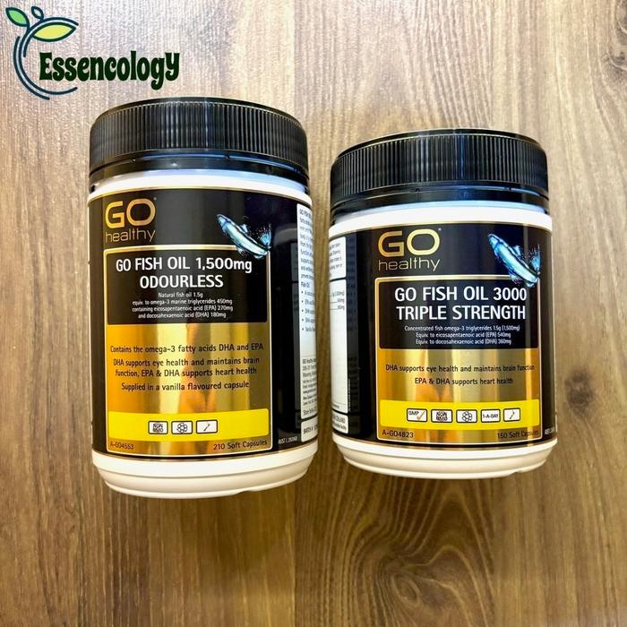 Go Healthy Odourless Fish Oil 2000 Mg - 230 Softgels - Omega 3 Ori Nz