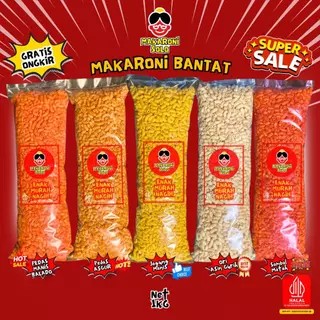 

1 BAL MAKARONI Tanpa Pengawet BANTAT KRESS 5 VARIAN RASA JAGUNG MANIS, ASIN GURIH, PEDAS BALADO, SAMBAL MATAH, MAKARONI SOLO