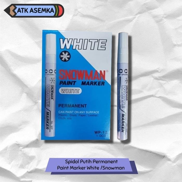 

New Spidol Putih Permanent / Paint Marker White /Snowman
