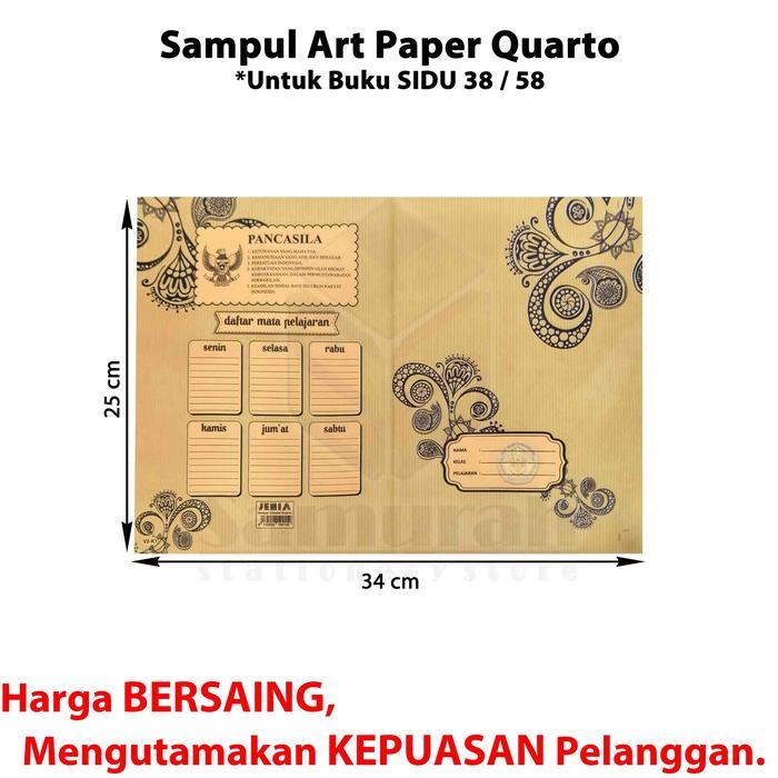 

New Sampul Kertas Buku Tulis Kuarto Art Paper Batik / Fancy Kwarto Anak / Quarto Sidu 38 58 TK SD