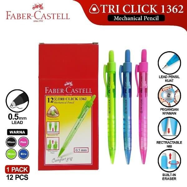 

New Pensil Mekanik Faber Castell Tri Click 1362 0.5 mm