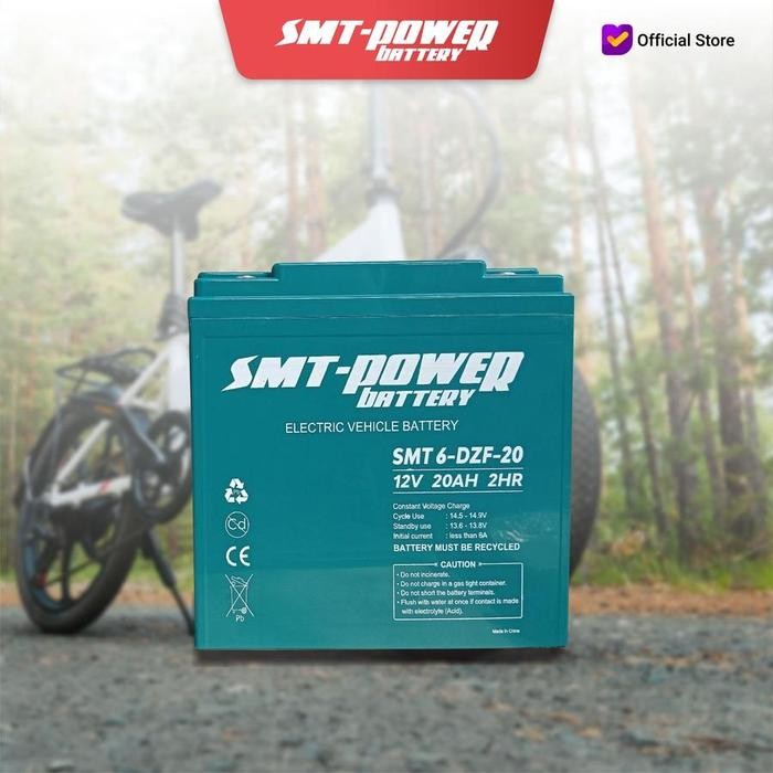 Baterai Selis Smt 6-Dzf-20 12V 20Ah Accu Aki Motor Listrik 6 Dzf 20