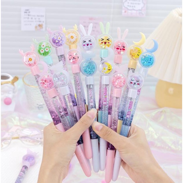 

New Pulpen glitter air karakter lucu