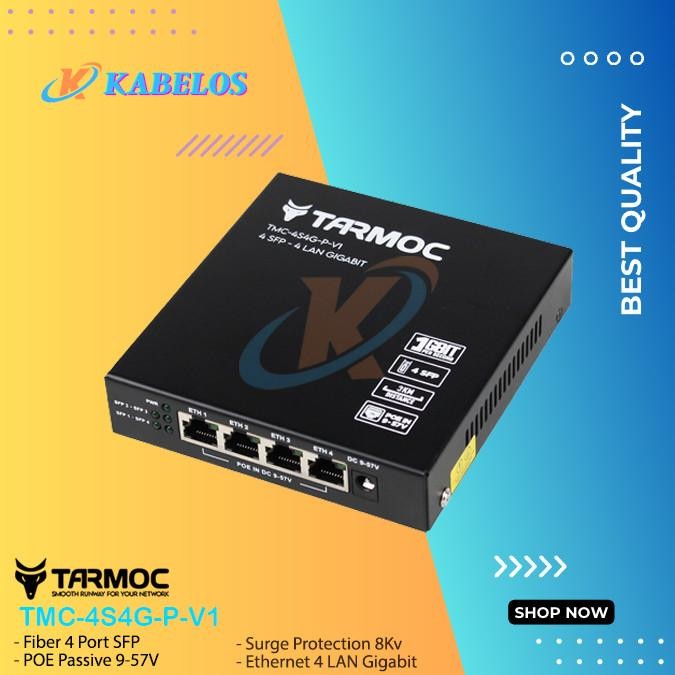 Switch 4 Port Gigabit + 4 SFP Uplink POE Switch Hub 4 Port Unmanaged