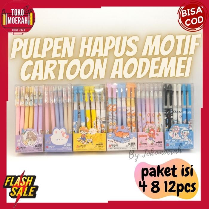 

New PULPEN HAPUS PEN AODEMEI HAPUS FRICTION PULPEN LUCU KARTUN ERASEABLE