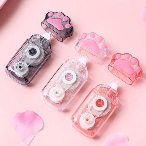 

New [MILOLI] 1Pcs CORRECTION TAPE CAT PAW MINI/ 6M Pet Portabel Transparant Aesthetic - F0221
