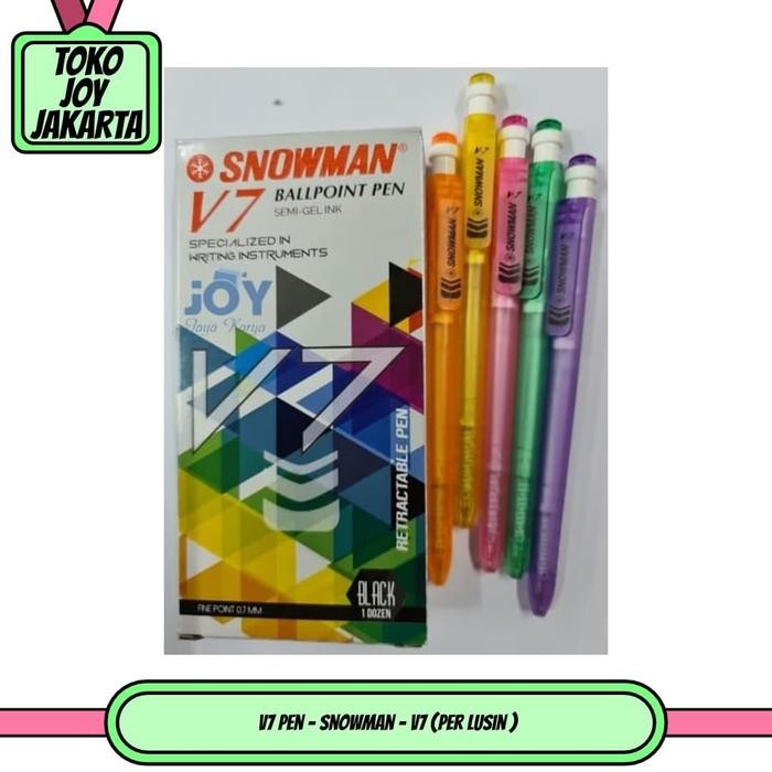 

New V7 Pen - Snowman - V7 (Per Lusin ) / Boplen / Pulpen / ballpoint