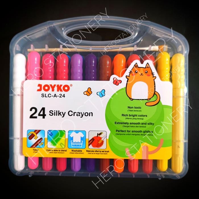 

Silky Crayon Krayon Halus Joyko 24 Warna Slc-A-24