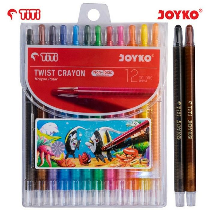 

Joyko Titi Twist Crayon Set 12 24 Warna Krayon Titi Putar