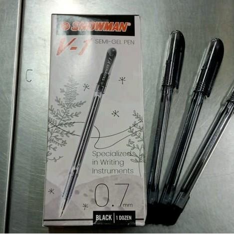 

New 12 PCS BOLPOINT PEN SNOWMAN V-1 WARNA HITAM BIRU MERAH