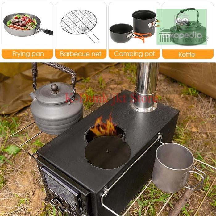 Kompor Pembakaran Kayu Portable Burner Kayu Bakar Multifungsi