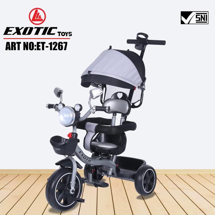 Sepeda Anak Roda Tiga Exotic ET1268 Baby Stroller Tricycle ET 1268