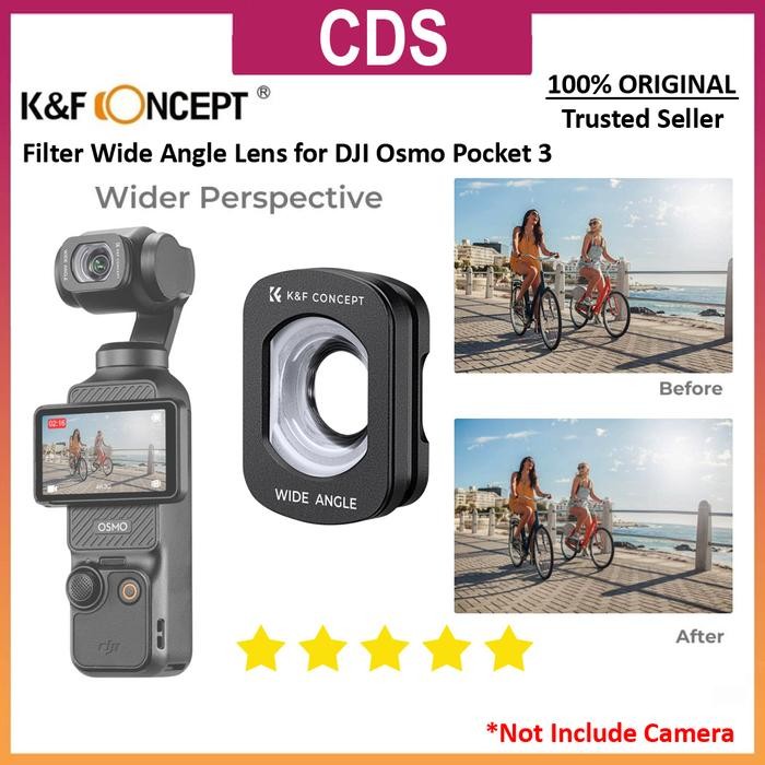 KNF CONCEPT Filter DJI Osmo Pocket 3 - Magnetic Wide Angle Lens - Lensa Wide Angle osmo Pocket 3