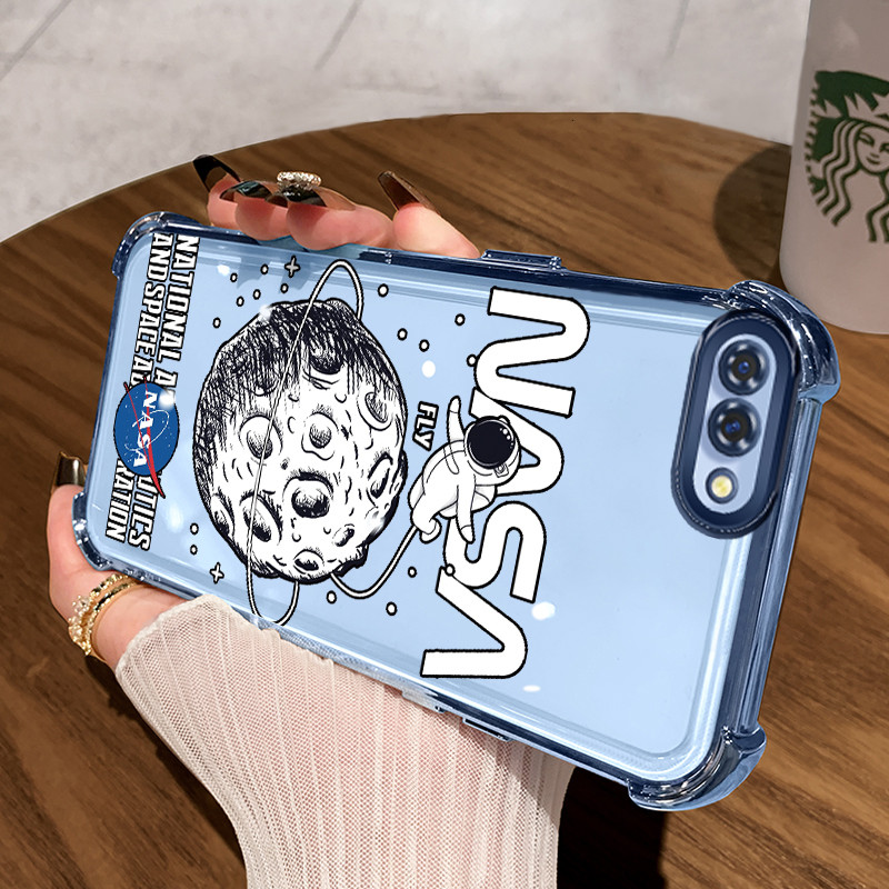 Casing Hp untuk OPPO A5 A3s A12E Realme C1 Case Astronot NASA Kasing Perlindun Anti-Drop airbag Kesi