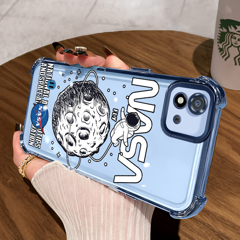 Casing Hp untuk Realme C20 C20A C11 2021 C11 2020 Narzo 50i Case Astronot NASA Kasing Perlindun Anti