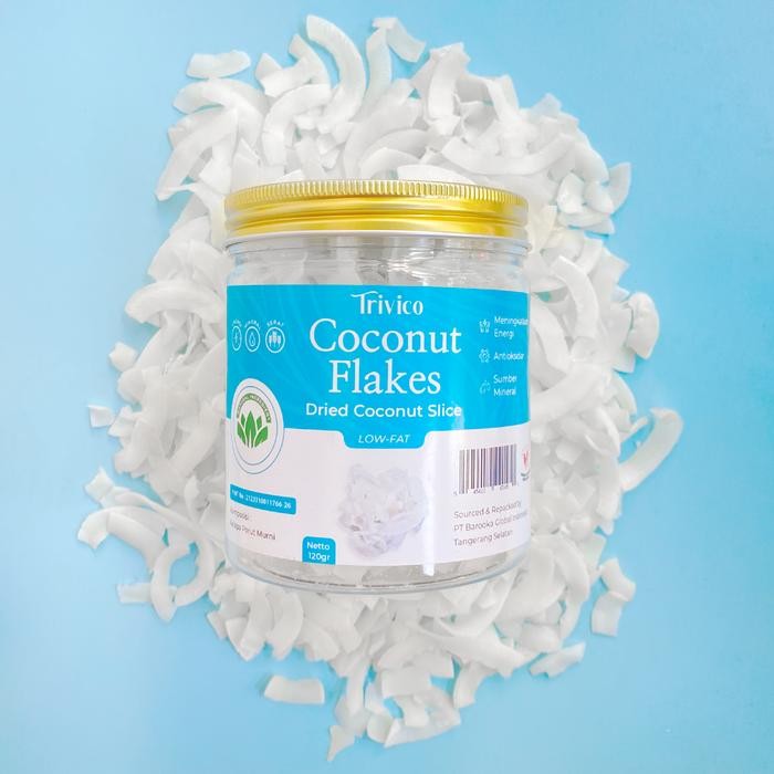 

Baru Trivico Dried Coconut Flakes Kelapa Parut Kering Topping Masakan & Kue